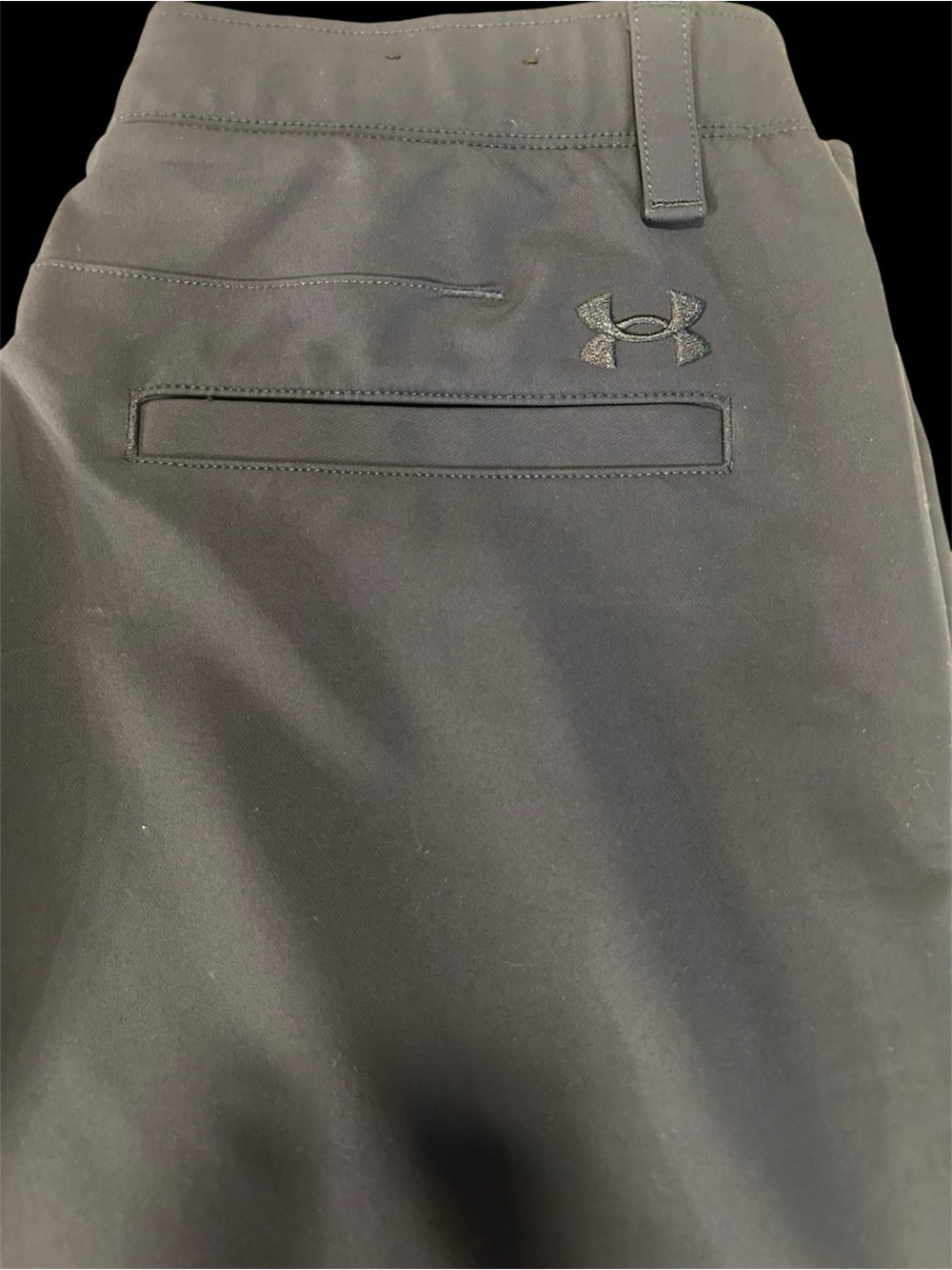 Under Armour Men's Navy Flat-Front Athletic Shorts - Picture 4 of 4